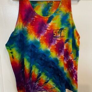 Tie-Dye Women's Tank Swim Coverup - Multicolor